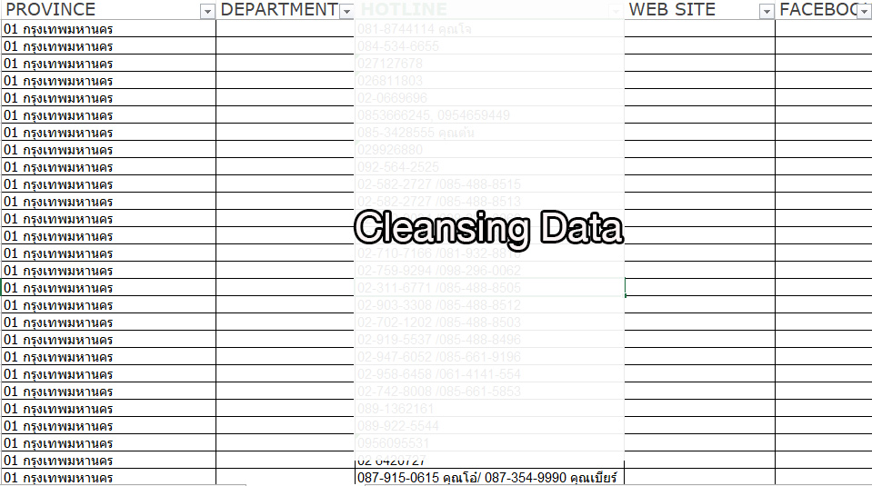 cleansing data