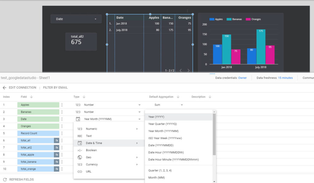 Data Type ประเภท Date วันที่ ใน Google Data Studio