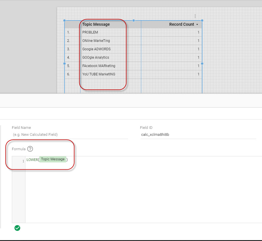 กษรให้เป็นตัวเล็กใน Google Data Studio