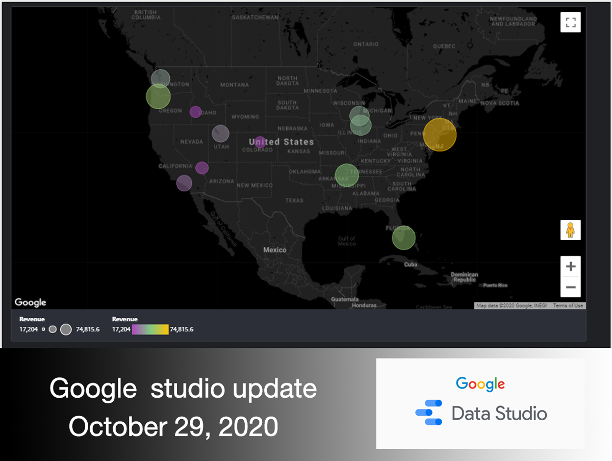 Google Studio product update 29 Oct 2020