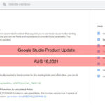Google Studio product update