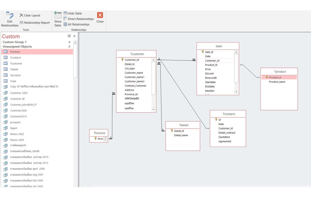 data base ใน MS access