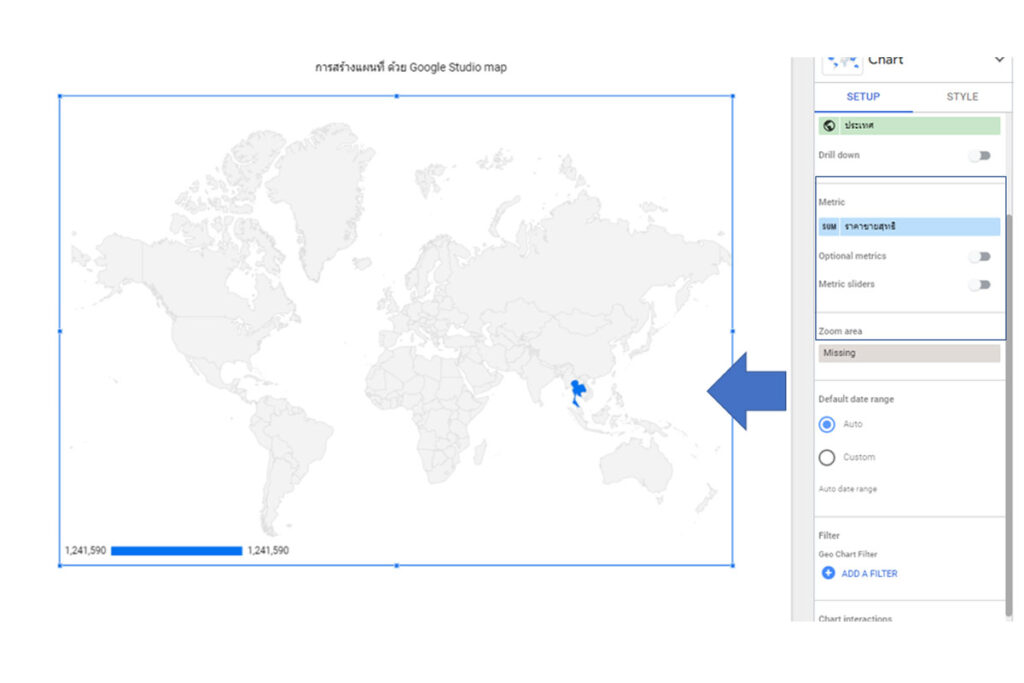Geo Map ใน Looker Studio